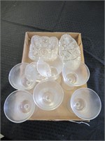 6 glasses - 3 glass bowls
