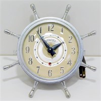 Vintage Howard Clock Corp. Ship Steering Wheel