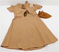 Vintage Girl Scout Dress with Hat