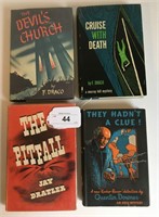 Detective Mystery Fiction. Lot of Four 1st's DJ's.