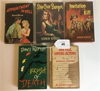 Detective Mystery Fiction. Lot of Five 1st's DJ's.