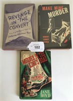 Detective and Mystery Fiction. Lot of Three 1st's.