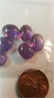 6 oval amethyst beads