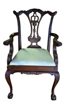 Maitland Smith Chippendale Style Armchair