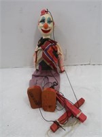 Vintage Clown Marionette, Possible Chalk ware