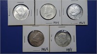 5-1964 Kennedy Half Dollars