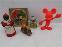 Vintage Toys-Mickey Mouse, Aunt Jemima, Donald