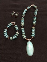 Contemporary Turquoise Jewelry Set