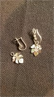 Silver 'Drop In' Leaf Earrings