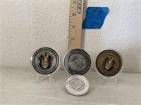 4 Space  Shuttle Program Coins NASA