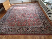 Persian Sarouk Wool, Hand Knotted Area Rug, 1930's