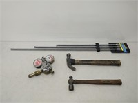 2 hammers, 3 pc extra long extension set & gas