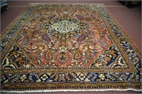 Persian Lilihan Hand knotted rug 8.9 x 11.4