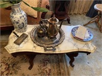 Marble Top Coffee Table & Miscellaneous