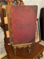 Antique "Music" Book on Stand & More