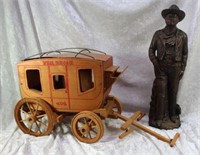 Stage Coach & a Figural Decanter