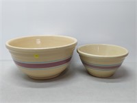 vintage stacking mixing bowls 14'' and 10''