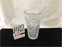 Crystal Vase, 10” high