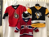 3 Children’s Hockey Jerseys