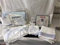 Lot of Assorted Linens, Table Cloths & More