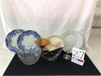 Large Lot of Assorted glass, Plates & more
