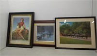 3 prints in frames
