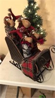 Moose in Sleigh Christmas Decor