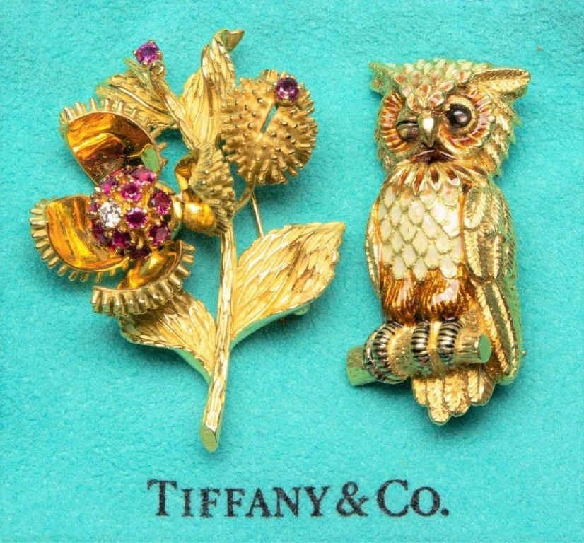 Large selection of vintage Tiffany jewelry, including examples by designers Jean Schlumberger and Paloma Picasso