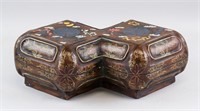 Chinese Wood Carved Double Square Box Kangxi MK