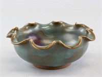 Chinese Junyao Style Flambe Porcelain Lotus Bowl