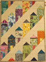 House Party, wall quilt, 18" x 25"