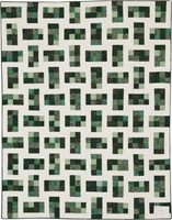 Greenfields, bed quilt, 62" x 77"