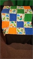 Hand Quilted Baby Dinosaur Blanket