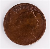 Coin 1794 Large Cent In Good- Extremely Rare Date