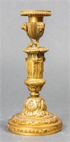 French Neoclassical Style Dore Bronze Candlestick