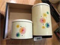 (2) Vintage Canisters