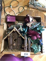 Easter Village Pieces & Birdhouse Decor