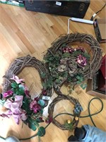 (3) Grapevine Wreaths