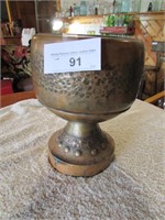 Antique Hand Hammered Copper Zinc Planter