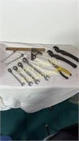 (2) Clench Wrenches, Long Nose Needle Pliers,