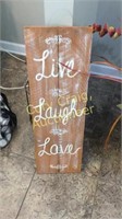 Live Laugh Love Wood Sign