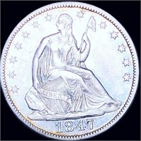 1847 Seated Half Dollar CLOSELY UNCIRCULATED