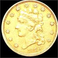 1836 $2.50 Gold Quarter Eagle LIGHTLY CIRCULATED