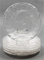 Lalique France Frosted Art Glass Plates