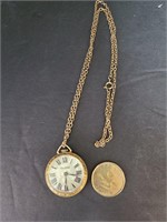 Lucerne Pearl Face Necklace Watch