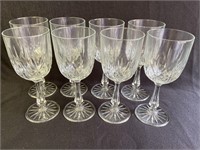Eight stemware glasses