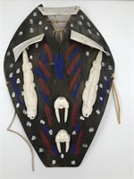 Haida ceremonial hunting visor, Ivory and antler c