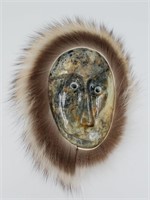 Cook Inlet style soapstone mask by Michael Scott,