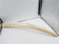 Fabulous relief carved male walrus tusk by Dennis