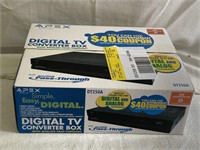 Apex digital TV converter box with analog pass